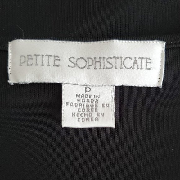 Petite Sophisticate V-Neck Surplice Midi Sheath Dress | Like New | XSP | Black - Picture 8 of 10
